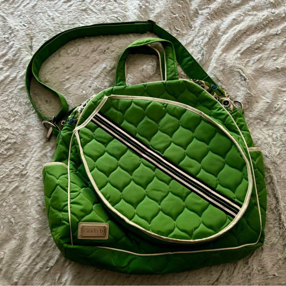 Cinda B quilted Tennis Tote. Like new condition